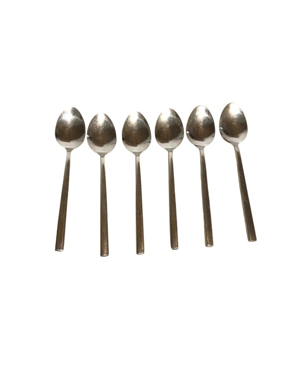 Iced Tea Spoons Dessert Ice Cream 8" Long Set Of 6 Stainless Steel